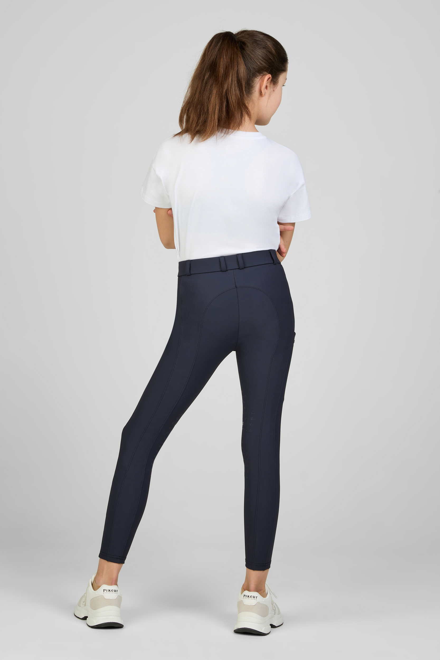 damenhose, leggings, marineblau, hoherbund, tragekomfort