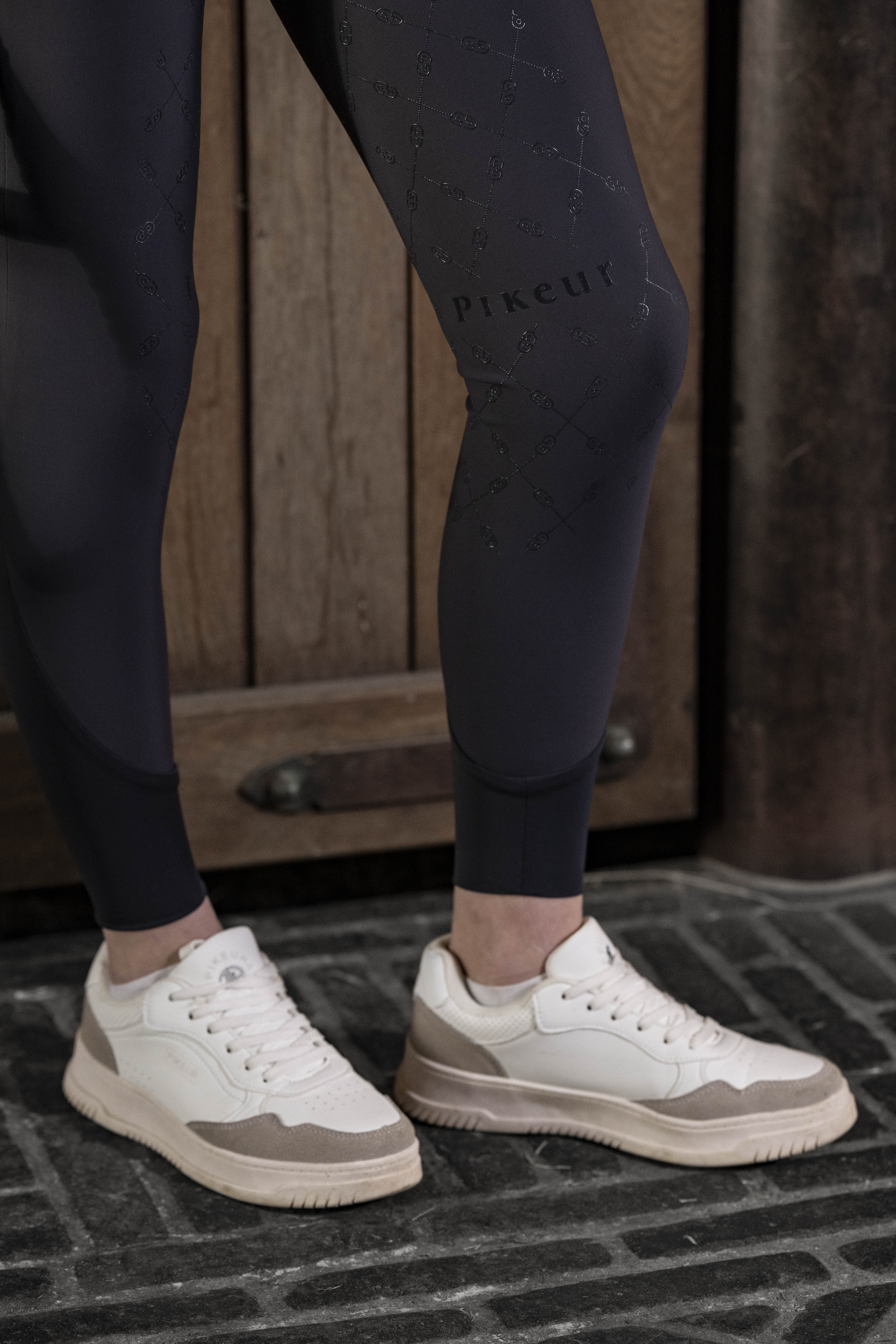 Leggings, Navy, Muster, Athleisure, Sneaker, Leggings, Damen, Navy, Strickmuster, Sneaker-Set