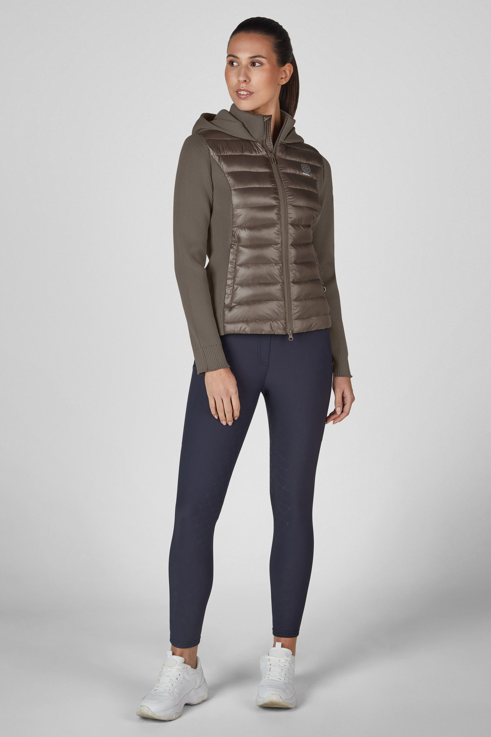 Herren?, Weste, Puffer, Kapuze, Sportbekleidung, Puffer-Jacke, Gesteppte Weste, Kapuze, Reißverschluss, Langarmshirt