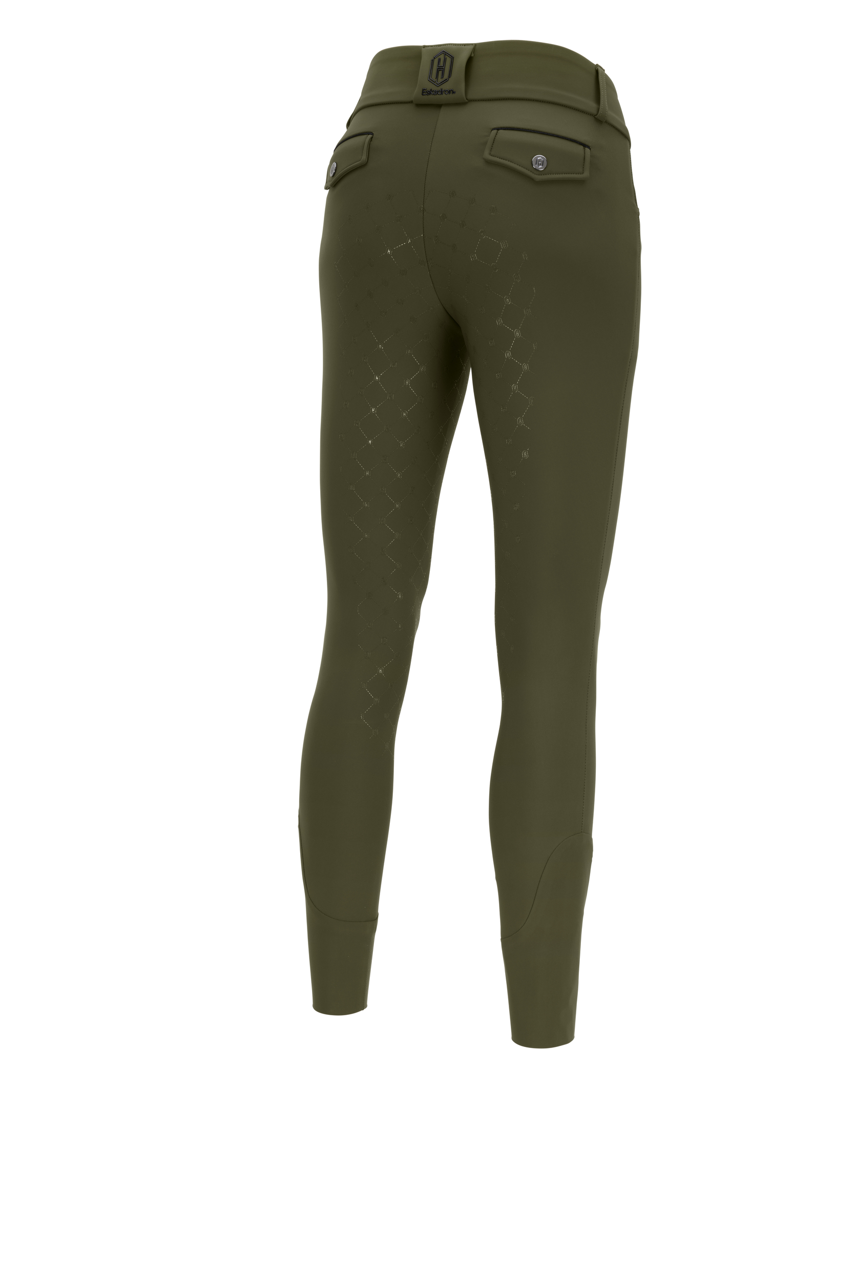 Reithose, Olivgrün, Vollbesatz, Silikonbesatz, Gesäßtaschen, Reithose, Olivgrün, Silikonbesatz, Gesäßtaschen, Knieschoner