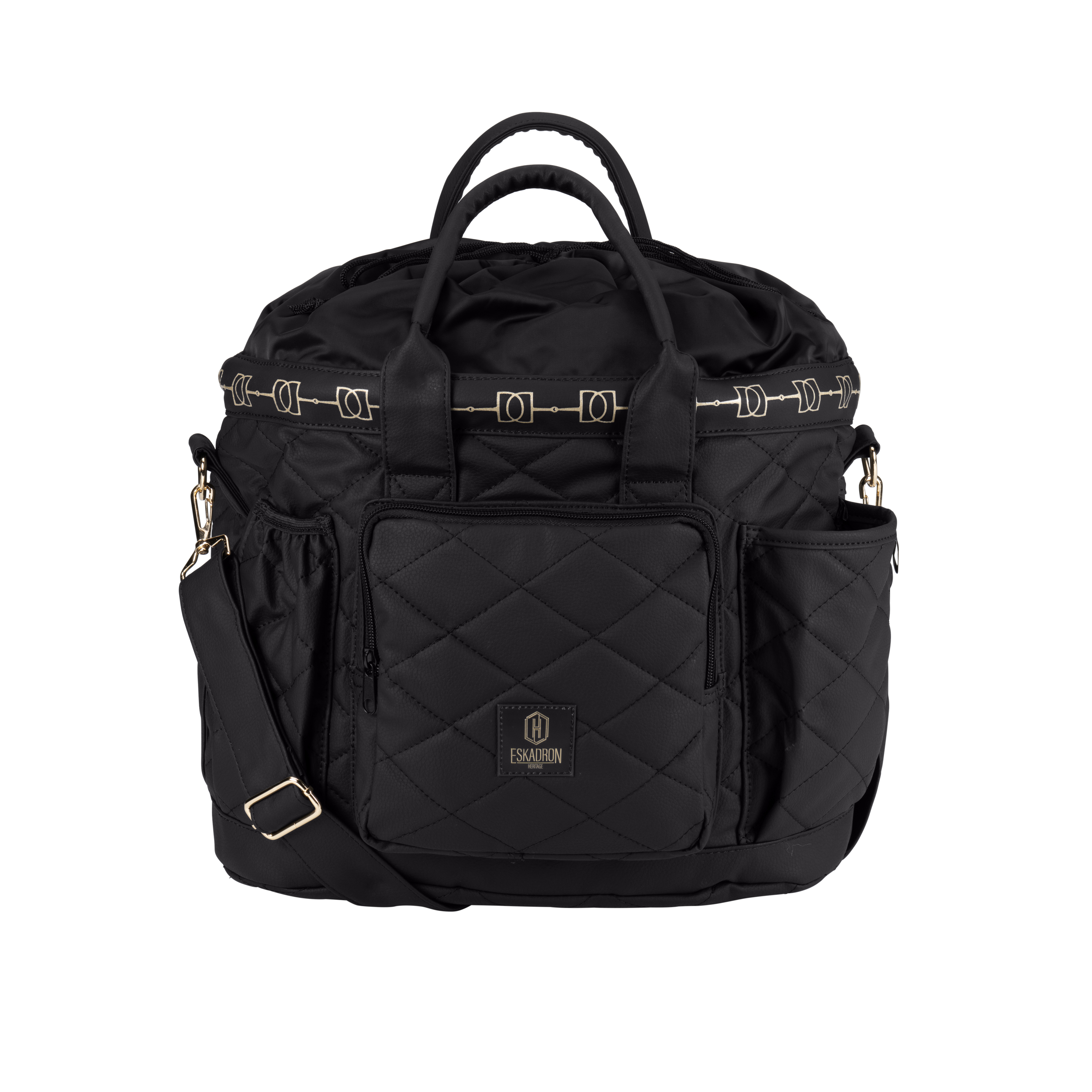 Tasche, Schwarz, Steppdesign, Nylon, Schulterriemen, Tasche, Steppdesign, Schwarz, Nylon, Schulterriemen