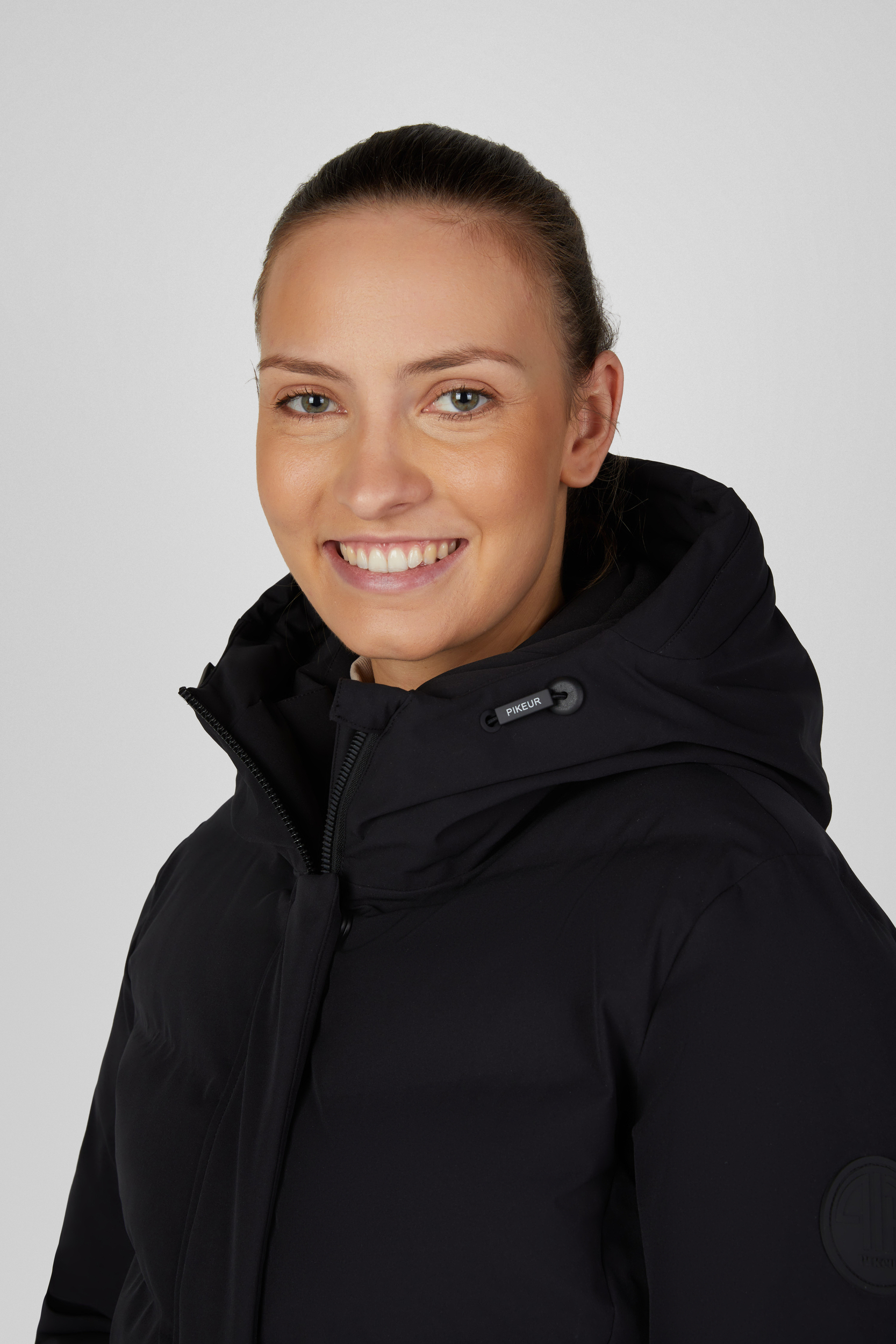 Winterjacke, Hoodie, Dunkelblau, Stehkragen, Reißverschluss, jacke, hoodie, damen, schwarz, daunenjacke