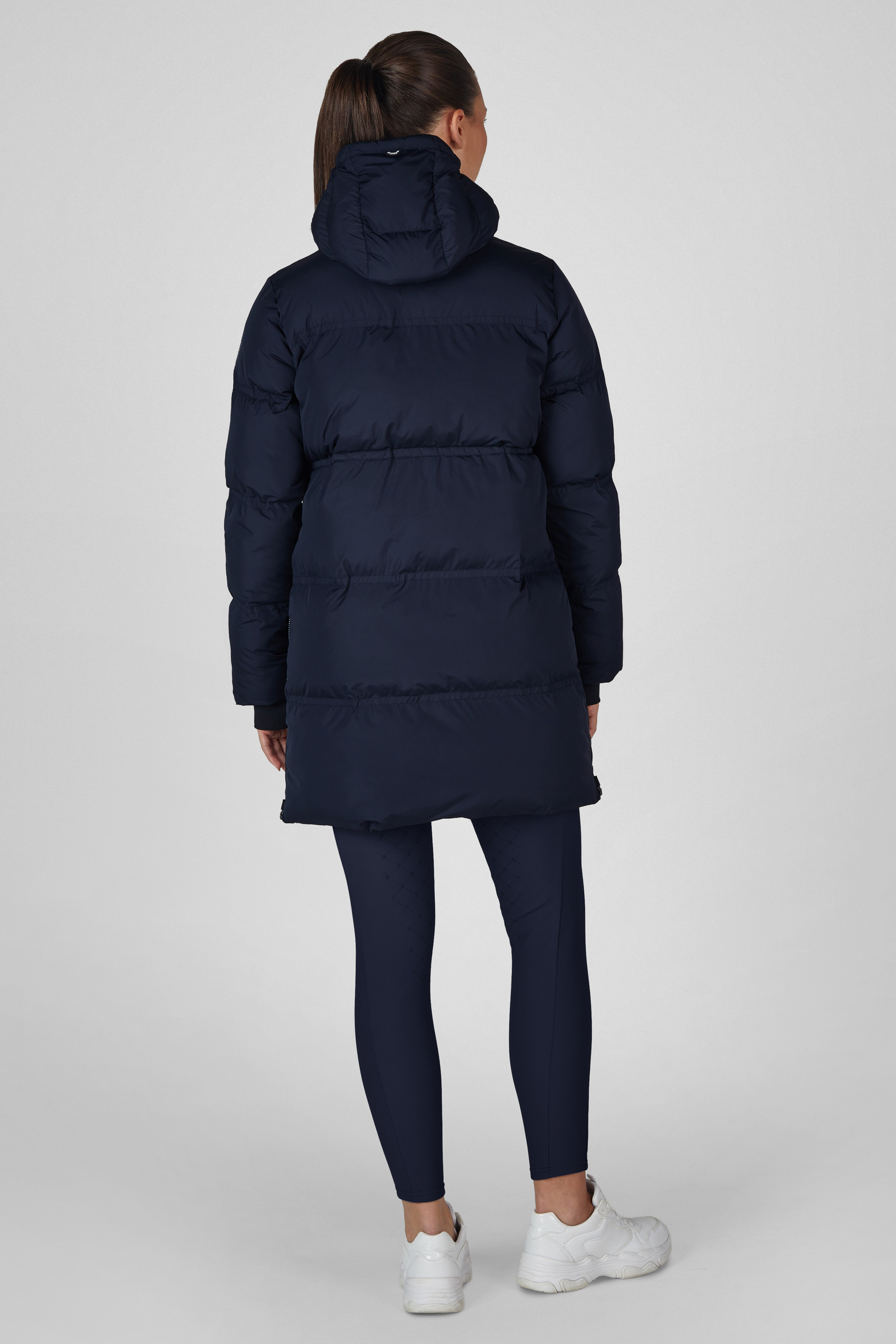 Winterjacke, Pufferjacke, mit Kapuze, marineblau, Langarm, Dunkler Mantel, Pufferjacke, Hoodie-Kapuze, langärmlig, feste Länge