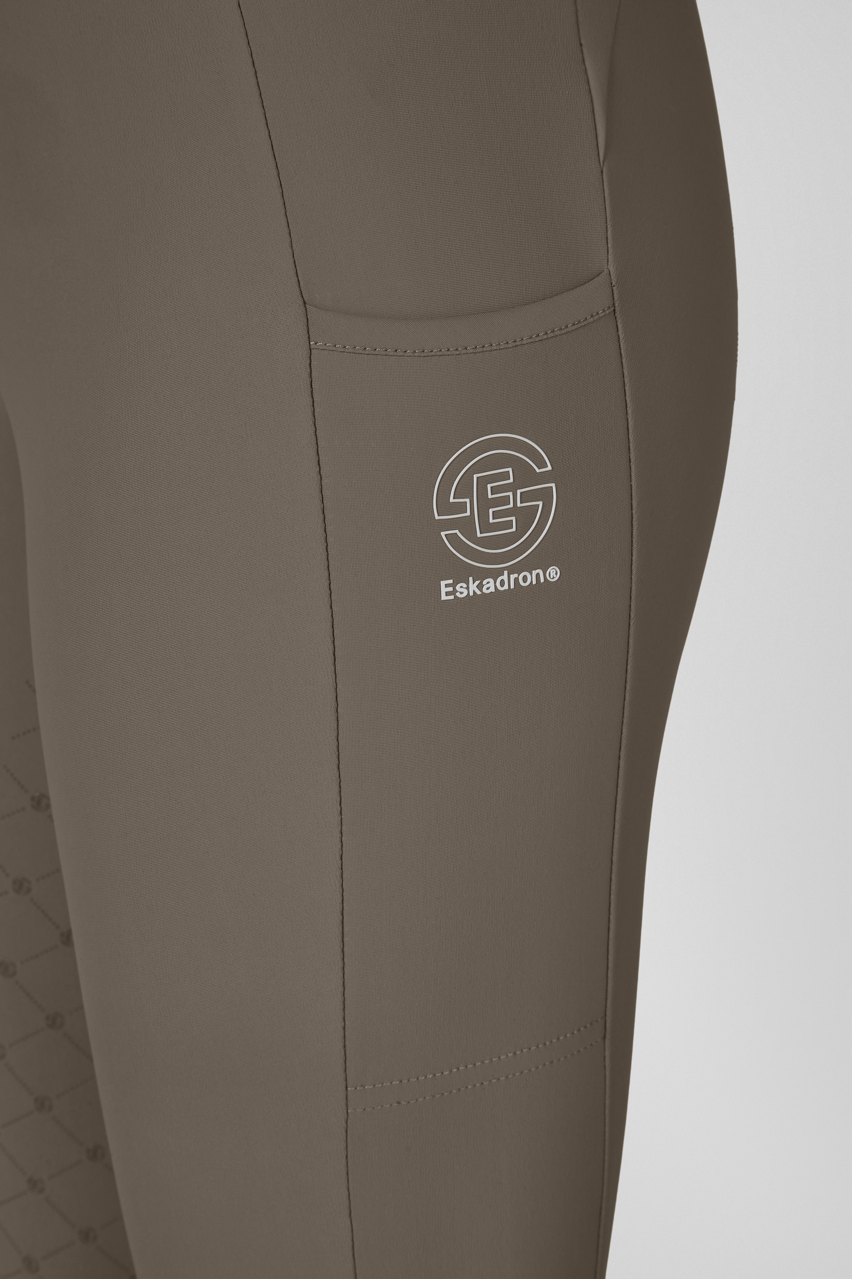 strumpfhose, leggings, stretchstoff, braun, logo, leggings, enger, logo, portions, Eska dtron?