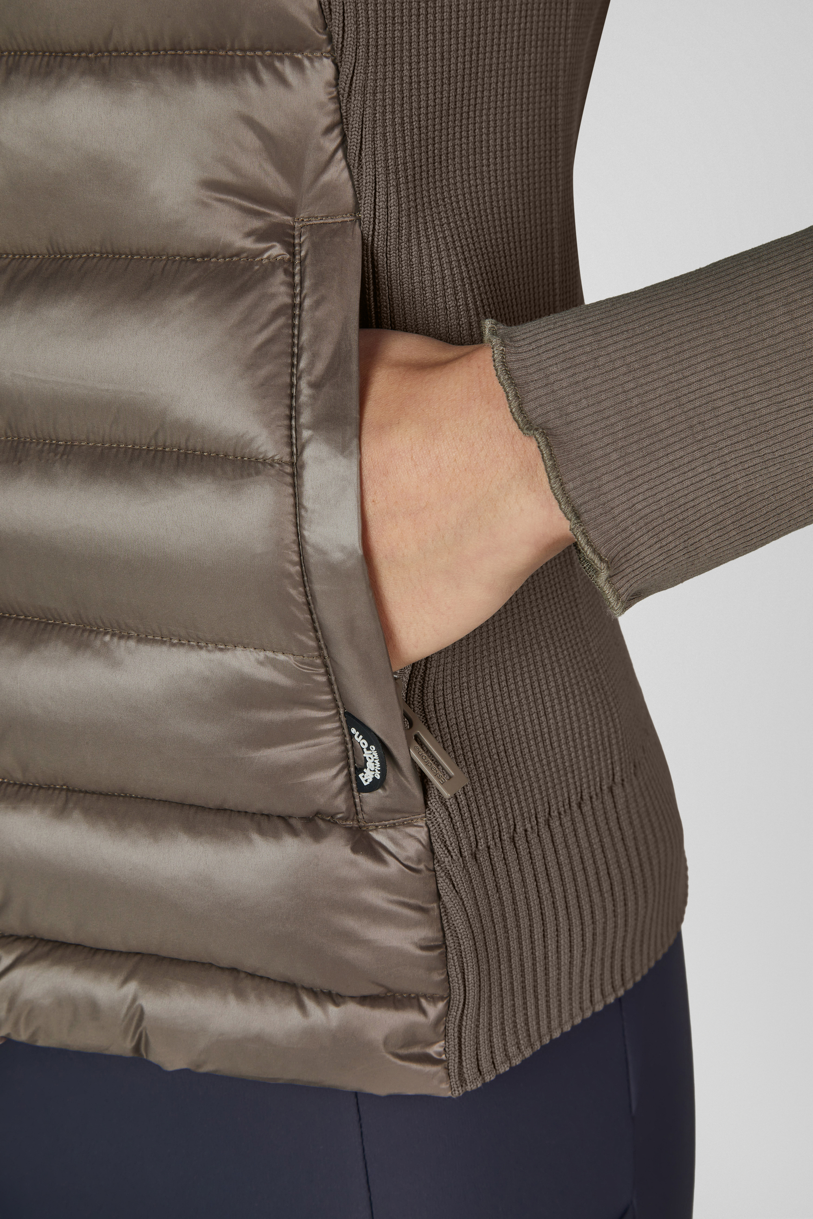 Gilet, Puffer, Steppjacke, Tailliert, Seitliche Tasche, Puffer, Gilet, Reißverschluss, Seitentasche, Steppung