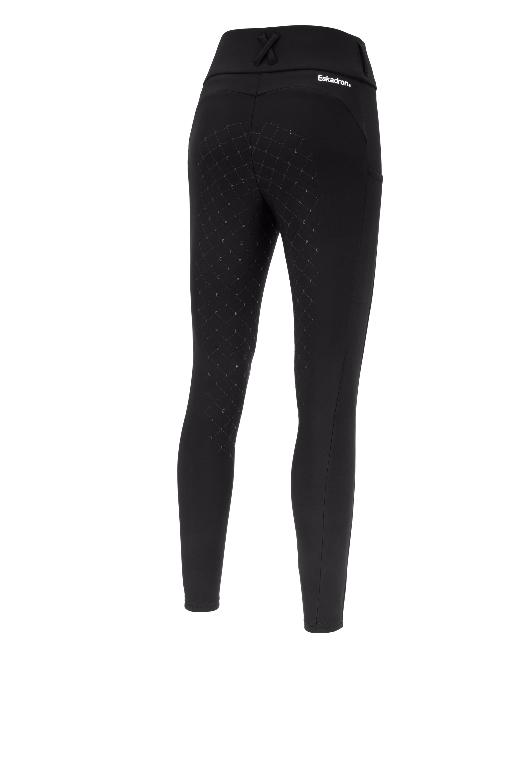 Reithose, schwarz, Vollbesatz, Rautenmuster, Stretchstoff, Reithose, schwarz, Silikonvollbesatz, Hochbund, Rautenmuster