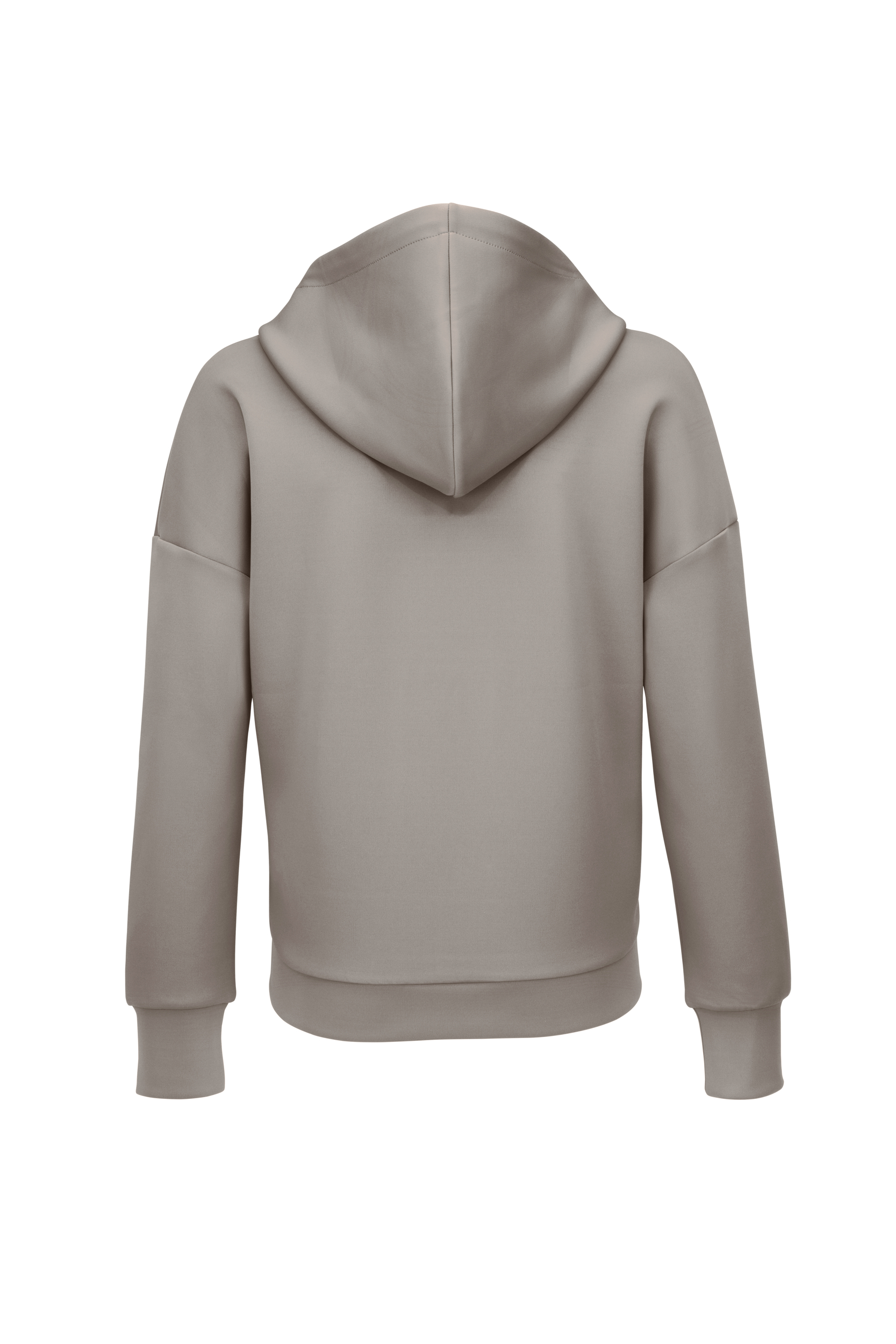 Kapuzenpullover, Taupe, Langarm, Rippbündchen, Kapuzenpullover, grau-beige, lange Ärmel, Kapuze, Rippbündchen