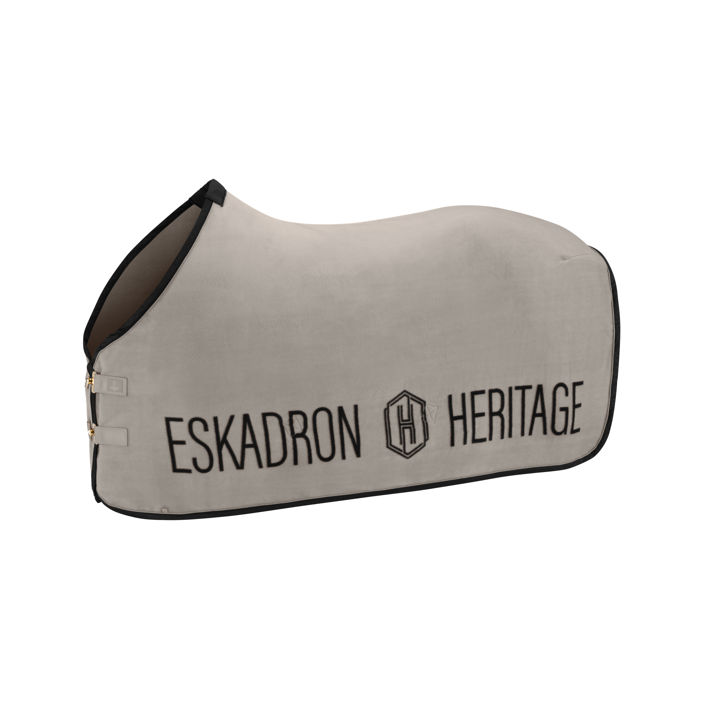 Pferdedecke, Beige, Schwarze Einfassung, Eskadron Heritage, Textil, Pferdedecke, Abschwitzdecke, Beige, Schwarze Einfassung, Fleece