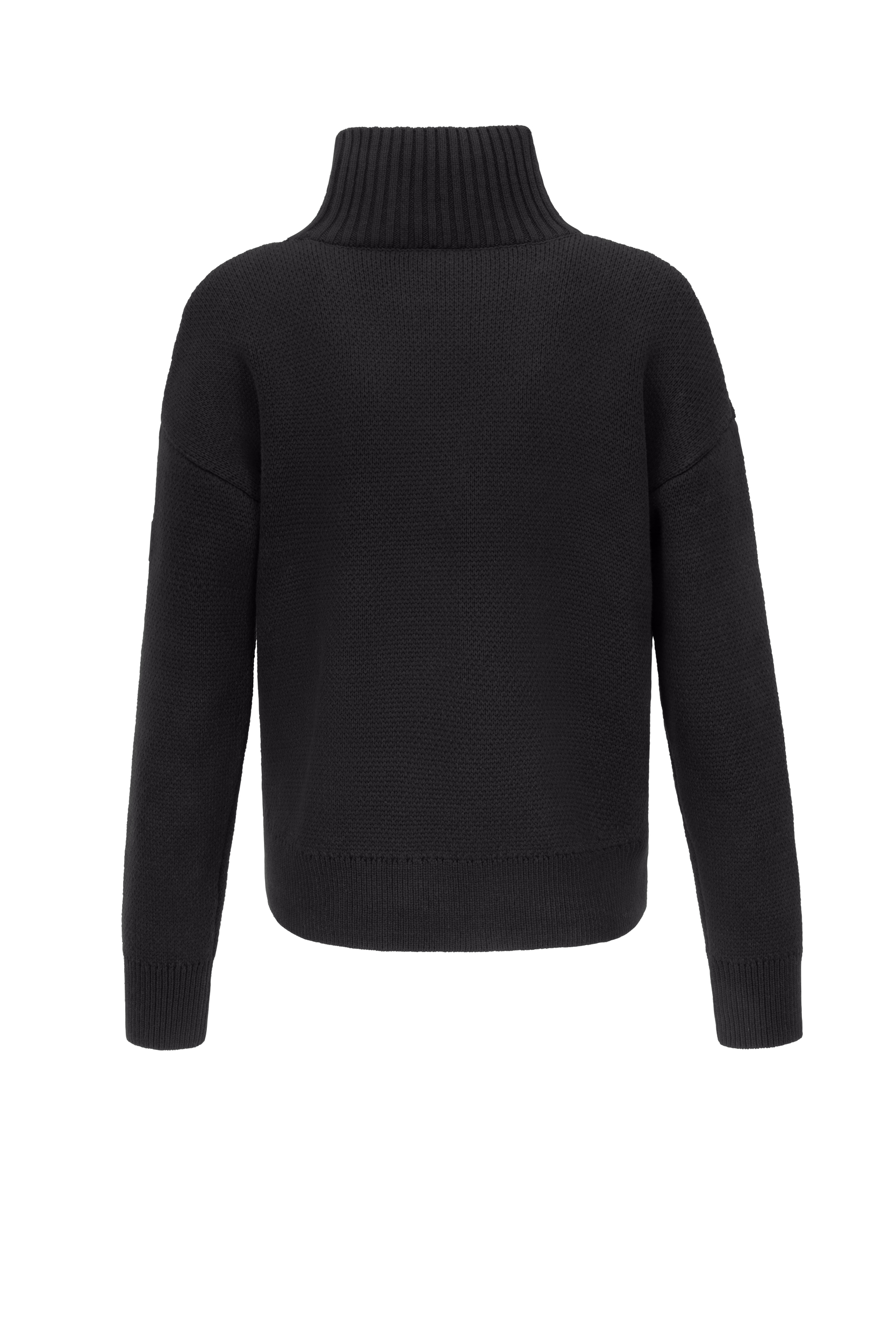 Strickpullover, Rollkragen, Schwarz, Langarm, Rippstrickbündchen, Strickpullover, Rollkragen, Schwarz, Langarm, Strickmuster