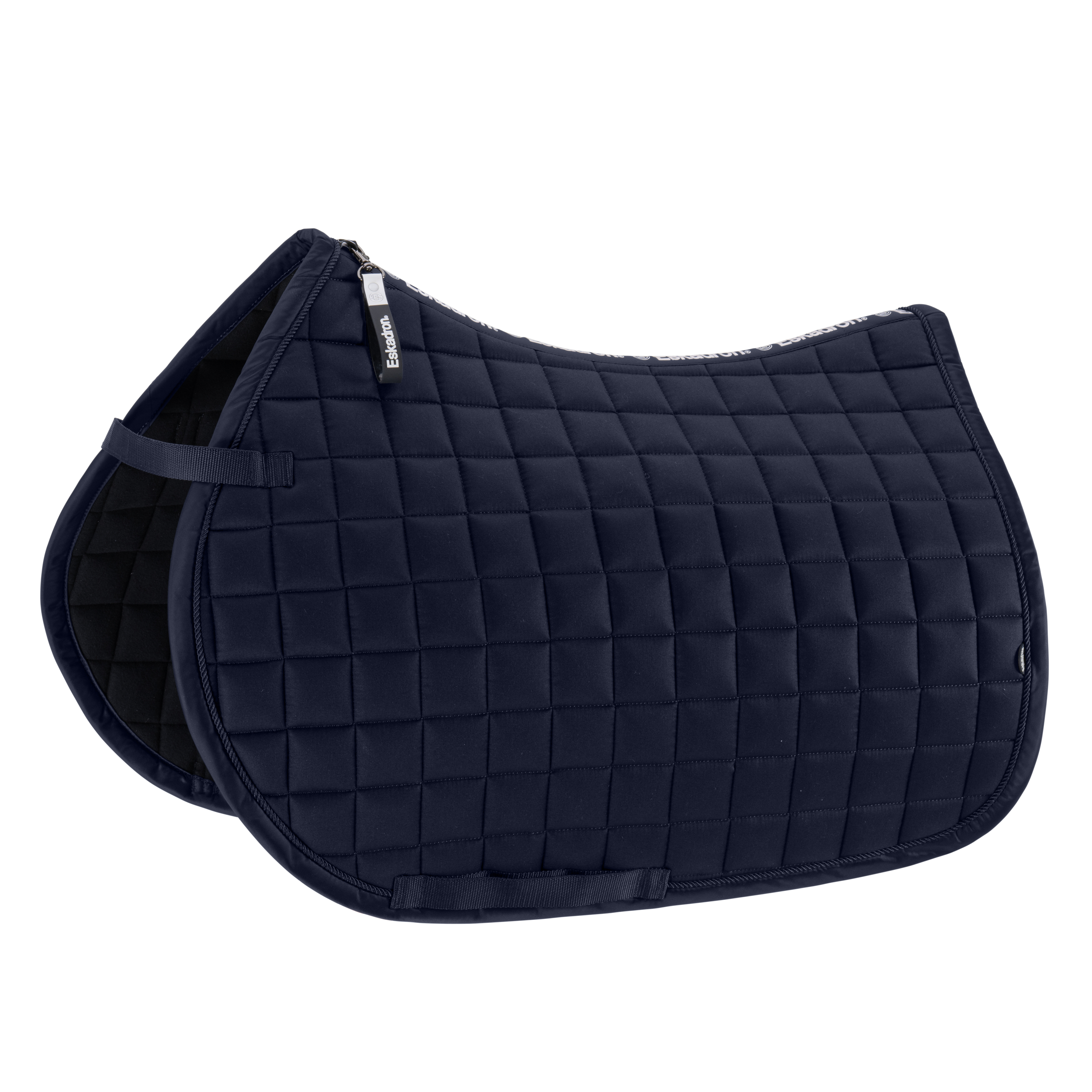 Satteldecke, gesteppelt, marineblau, Sattelgurt, Weichen/Steigbügel, Sattelpad, Quiltet, Navy, Einzelfach, Gurtband