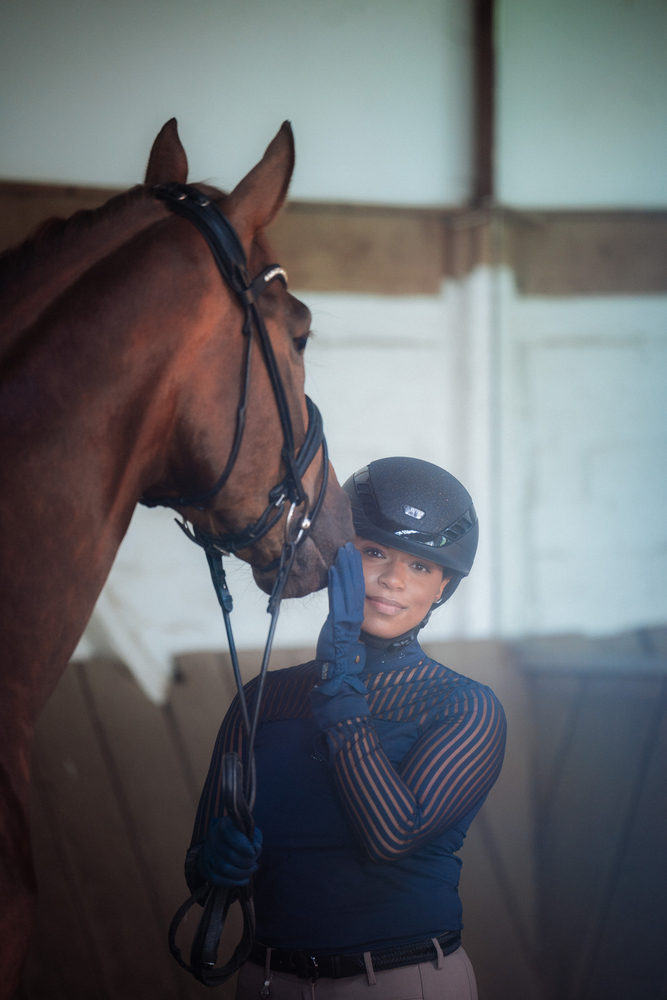 AIRLUXE SUPREME GLAM Short Visor Helme, Person, Pferd, Säugetier, Gesicht