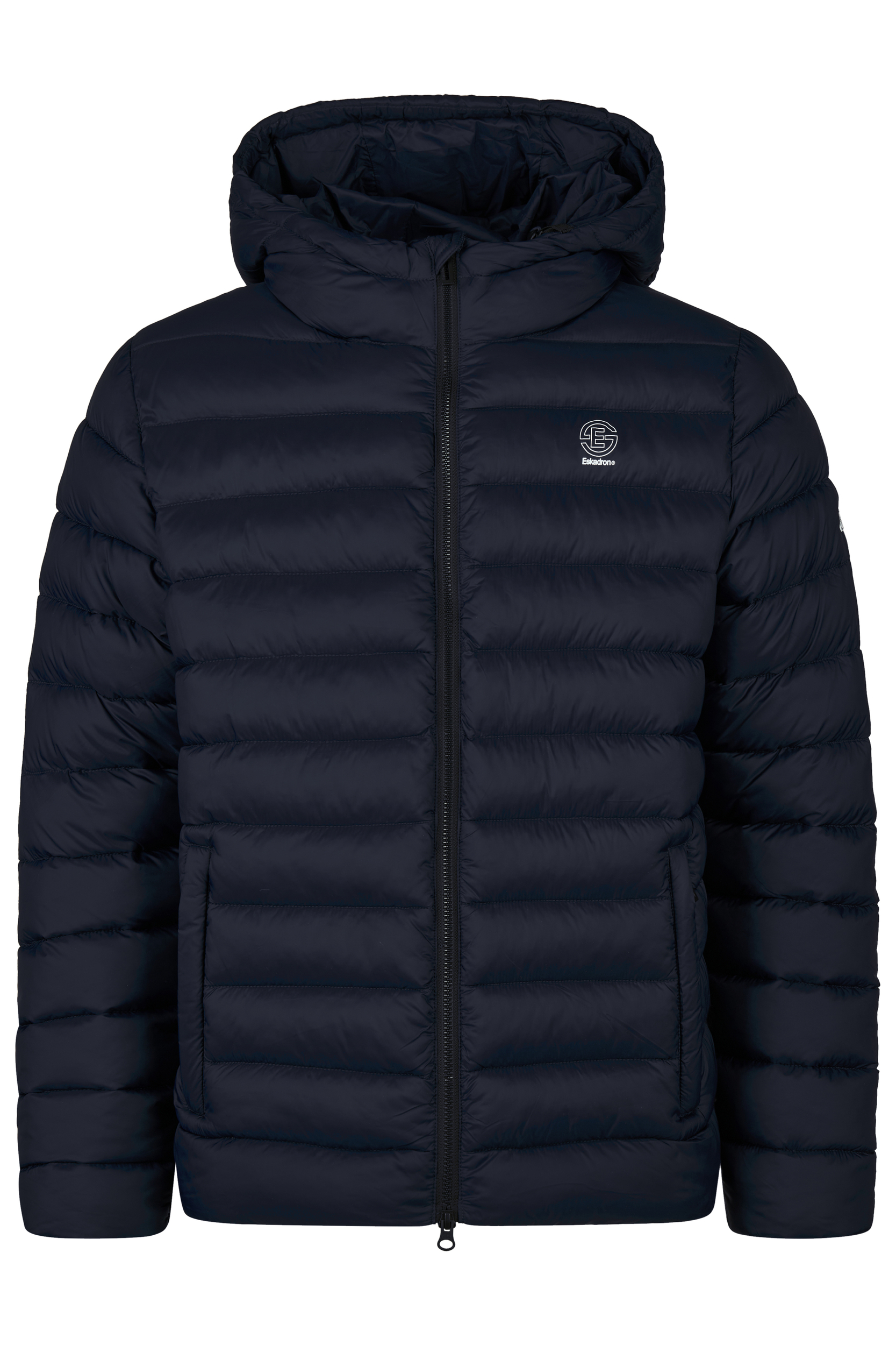Daunenjacke, Hooded, Steppjacke, Navy, Alltag, Pufferjacke, Kapuze, Reißverschluss, Kissenteil,  Navyblau