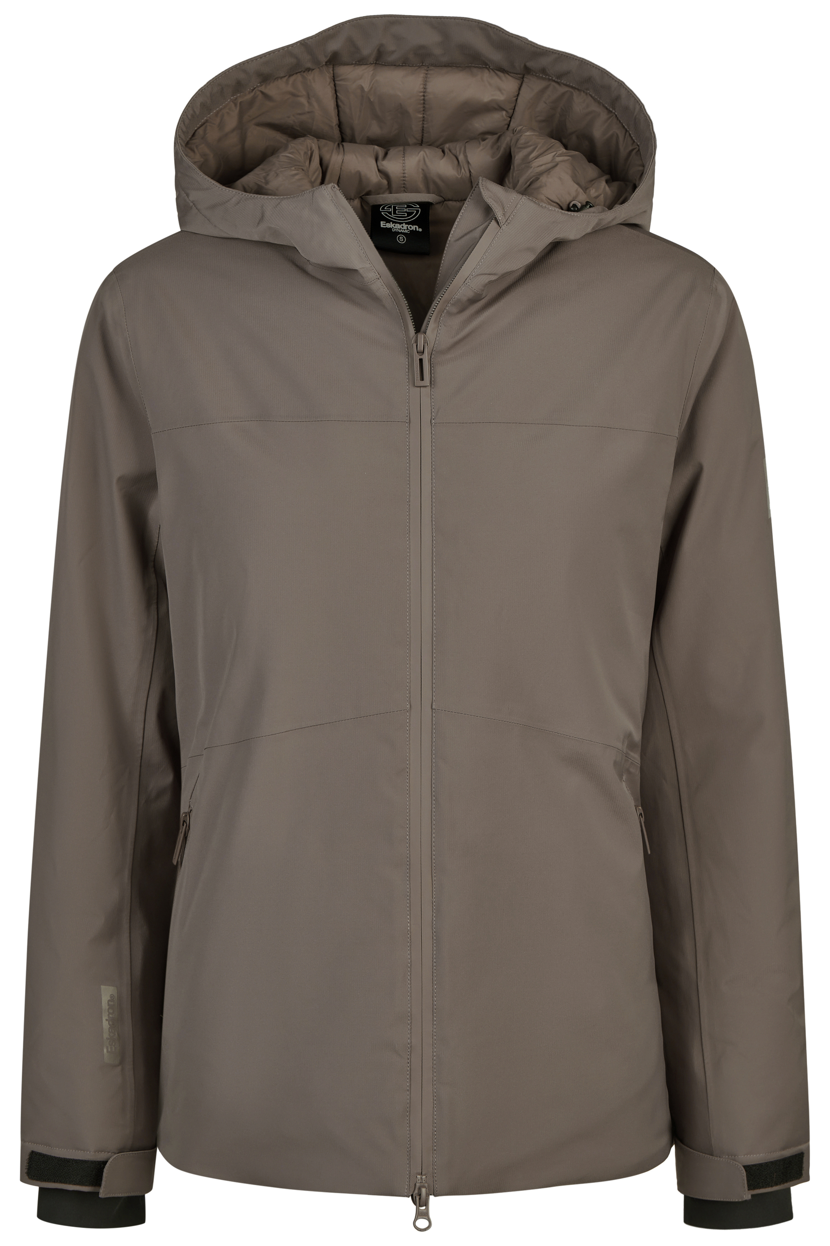 Mantel mit Kapuze, Windbreaker, Vorderreißverschluss, Leicht, Taupe-Grau, jacke, Kapuzenjacke, Reißverschluss, Mantel?, wasserabweisend