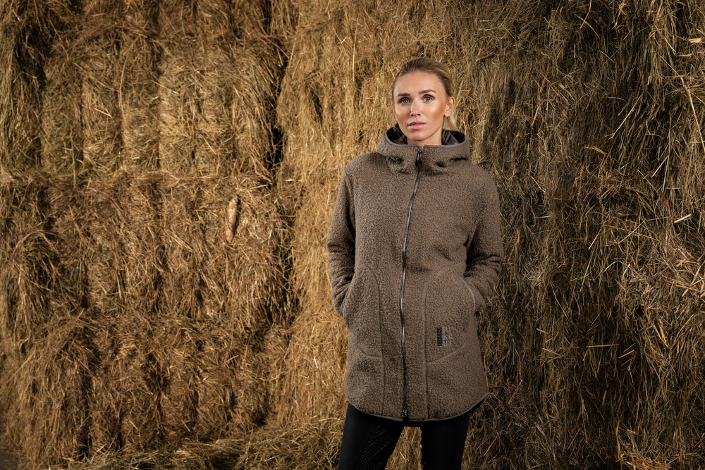 Mantel, Pullover, Kapuzenpulli, Stroh