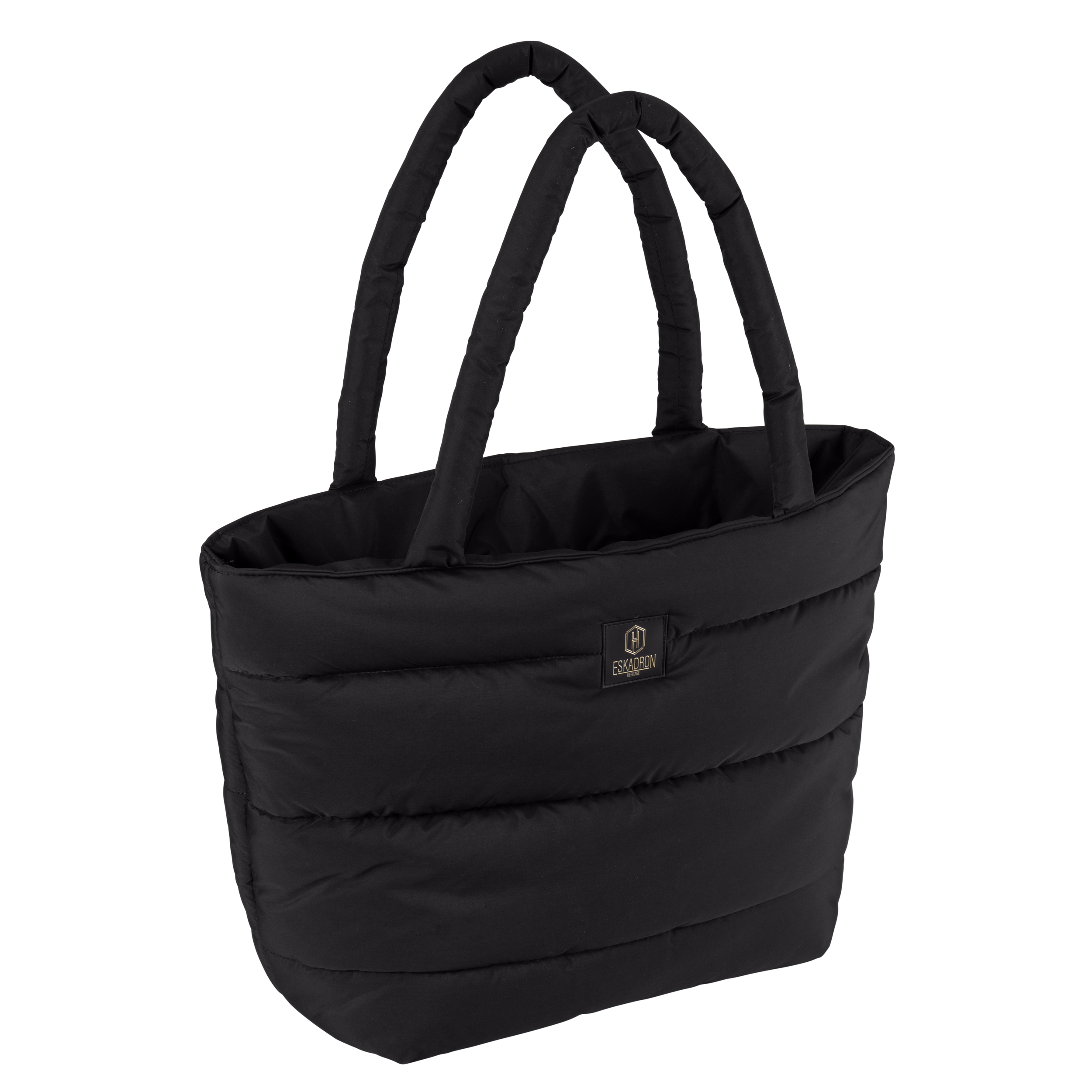 Shopper, Schwarz, Gesteppter Stoff, Gepolstert, Lange Henkel, Shopper, Steppdesign, Schwarz, Textil, Lange Henkel