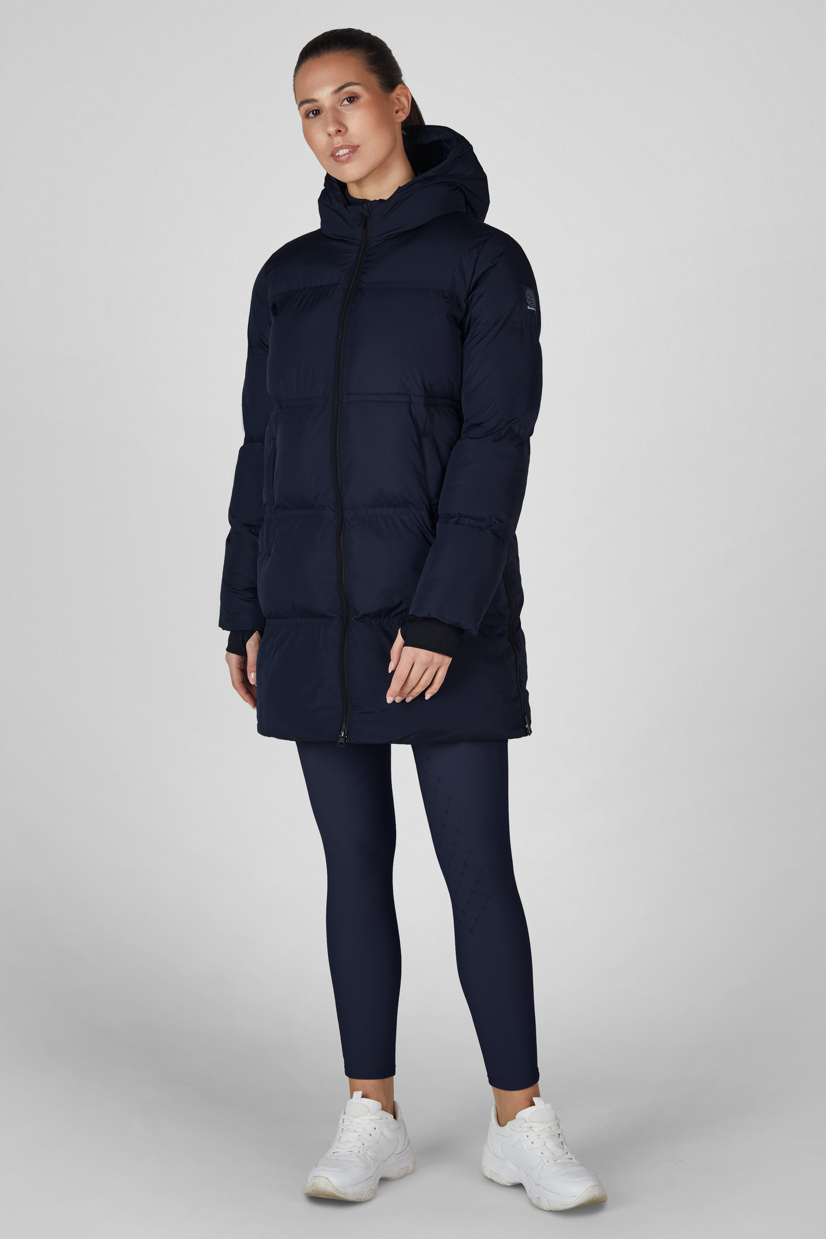 Daunenjacke, Mantel, Hoodie-Jacke, Navy, gepufft, Daunenjacke, Hoodie, Navy, Pufferjacke, vollärmlig