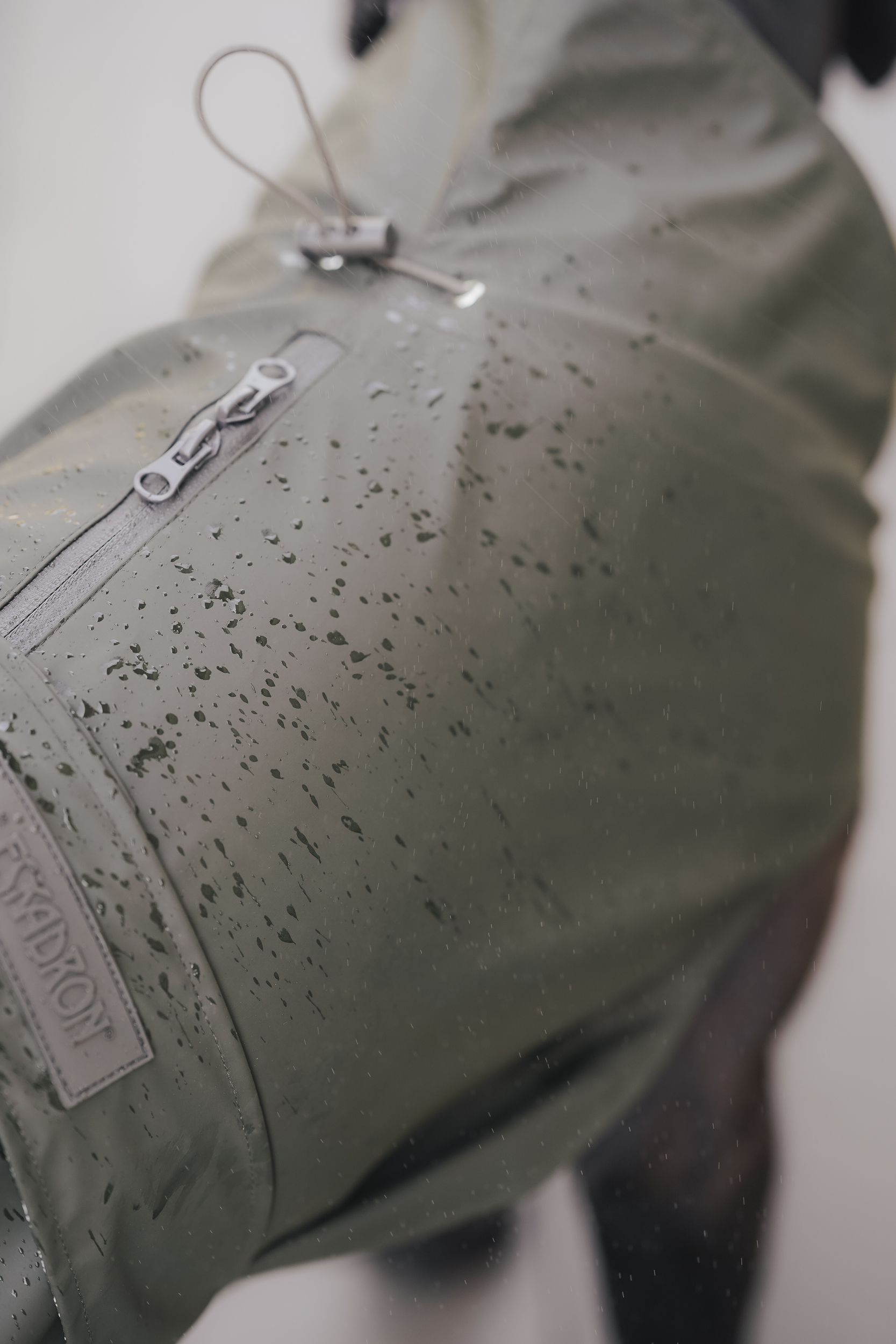 Rucksack, Tasche, Wasserdicht, Reißverschluss, Olive, jacke, regenjacke, militärgrün, zweiwege-zipper, tasche