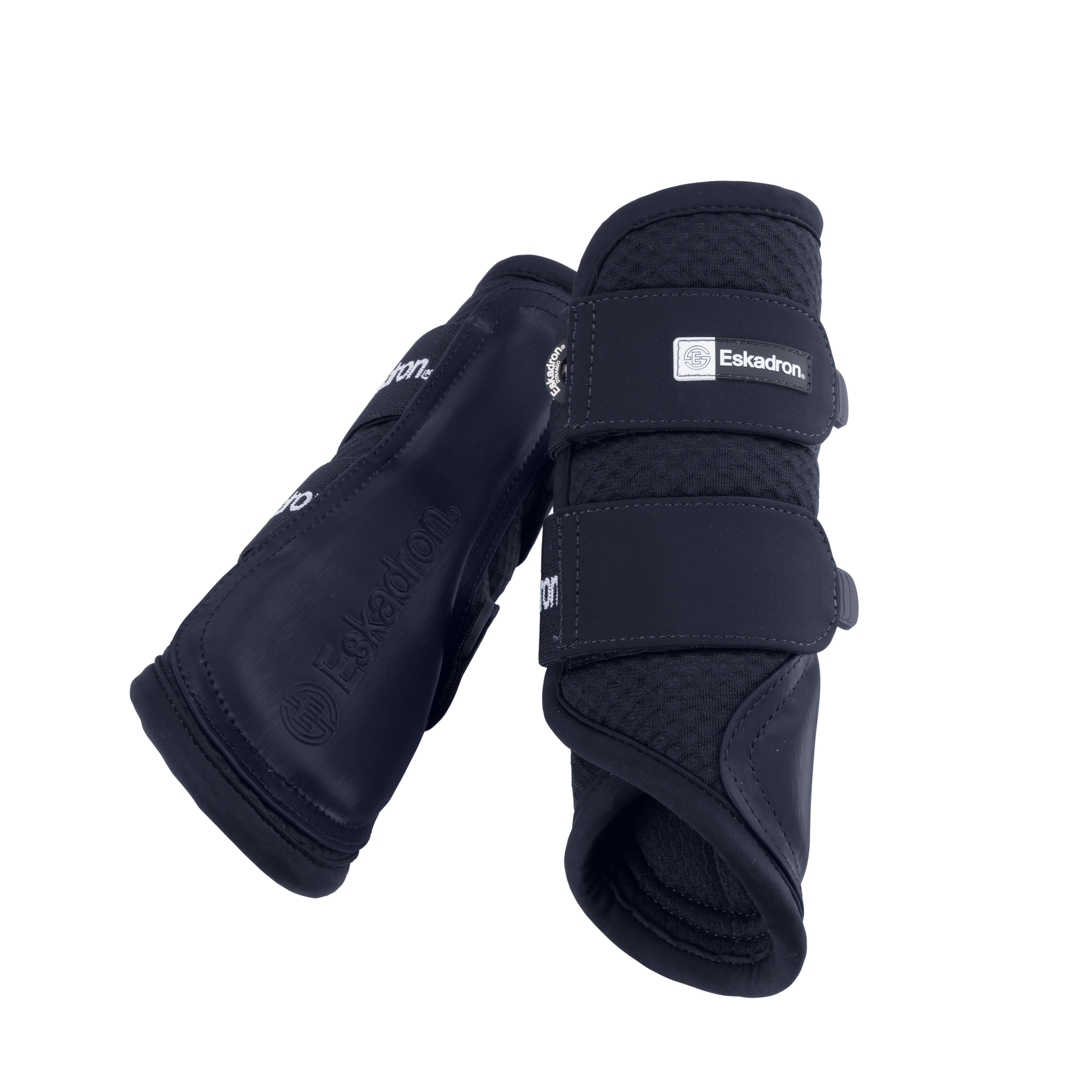 Reitwrist-/Springenreit-Handschuh, Eskadron, Schwarz, Klettverschluss, Gelenkfreundlich, equestrian, gloves, protective, velcro, dunkelblau