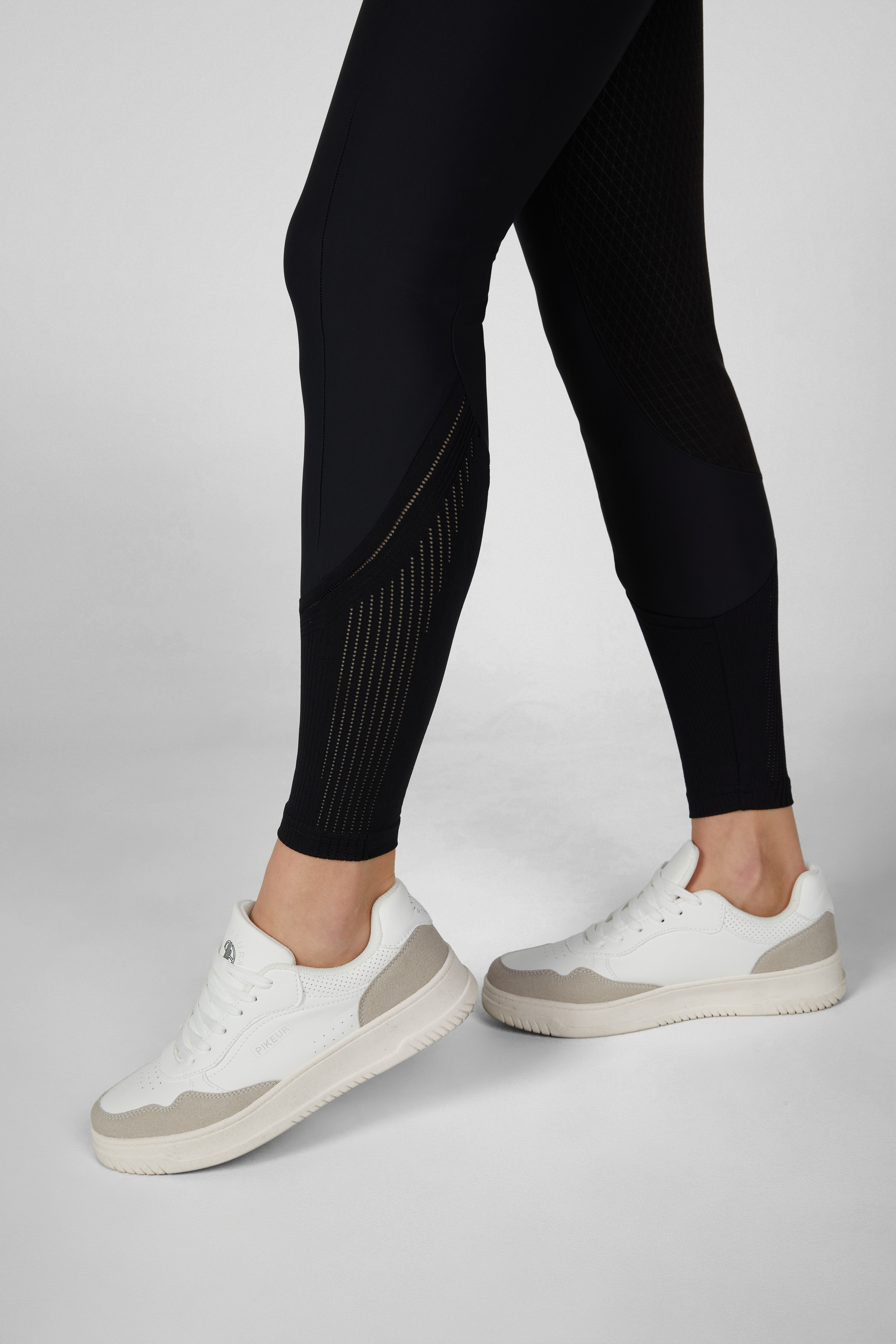 leggings, athletic, schwarz, netzmuster, turnschuhe, leggings, athletisch, schwarz, mesh, reißverschluss