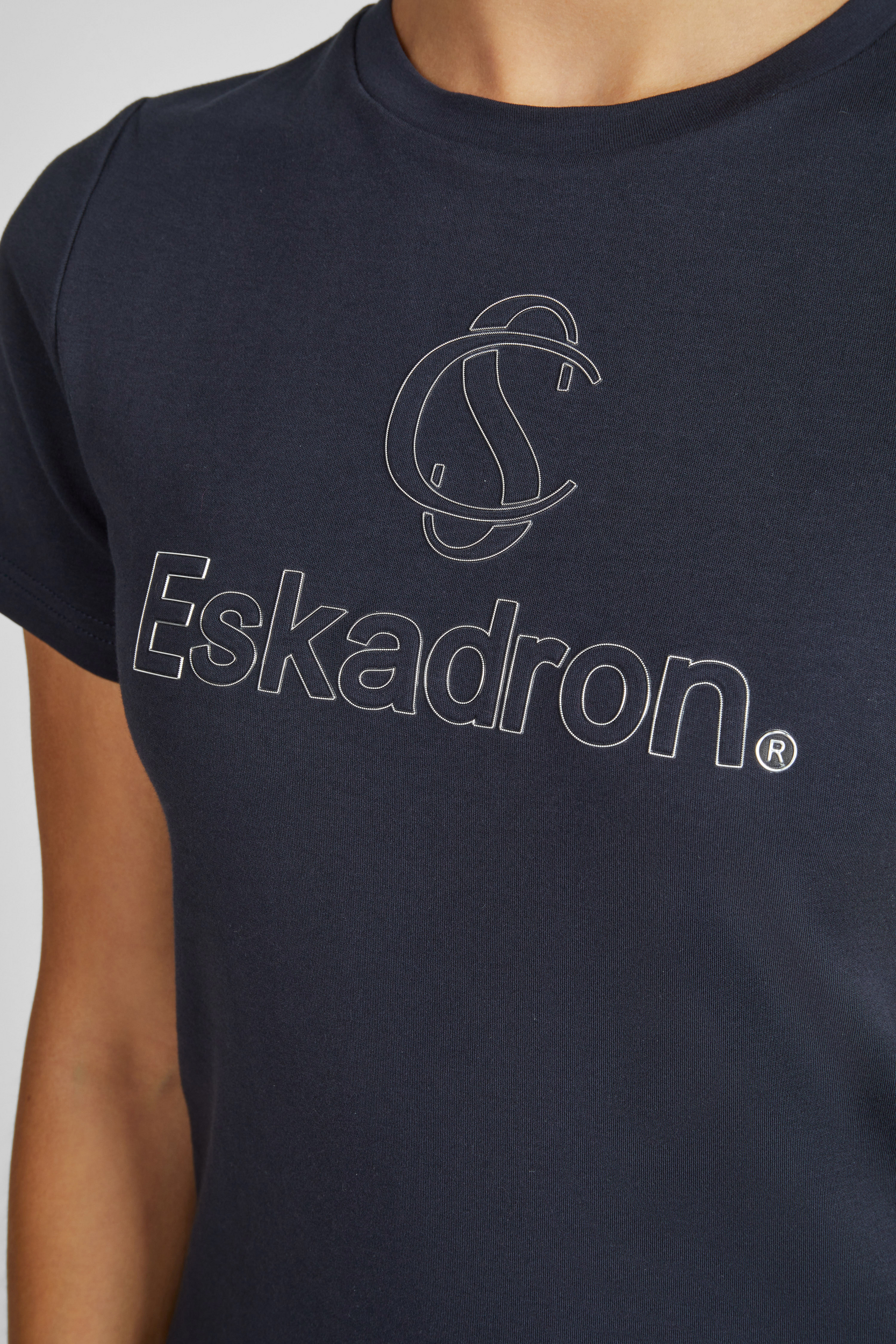 T‑Shirt, Rundhals, Navyblau, Logo, Eskadron