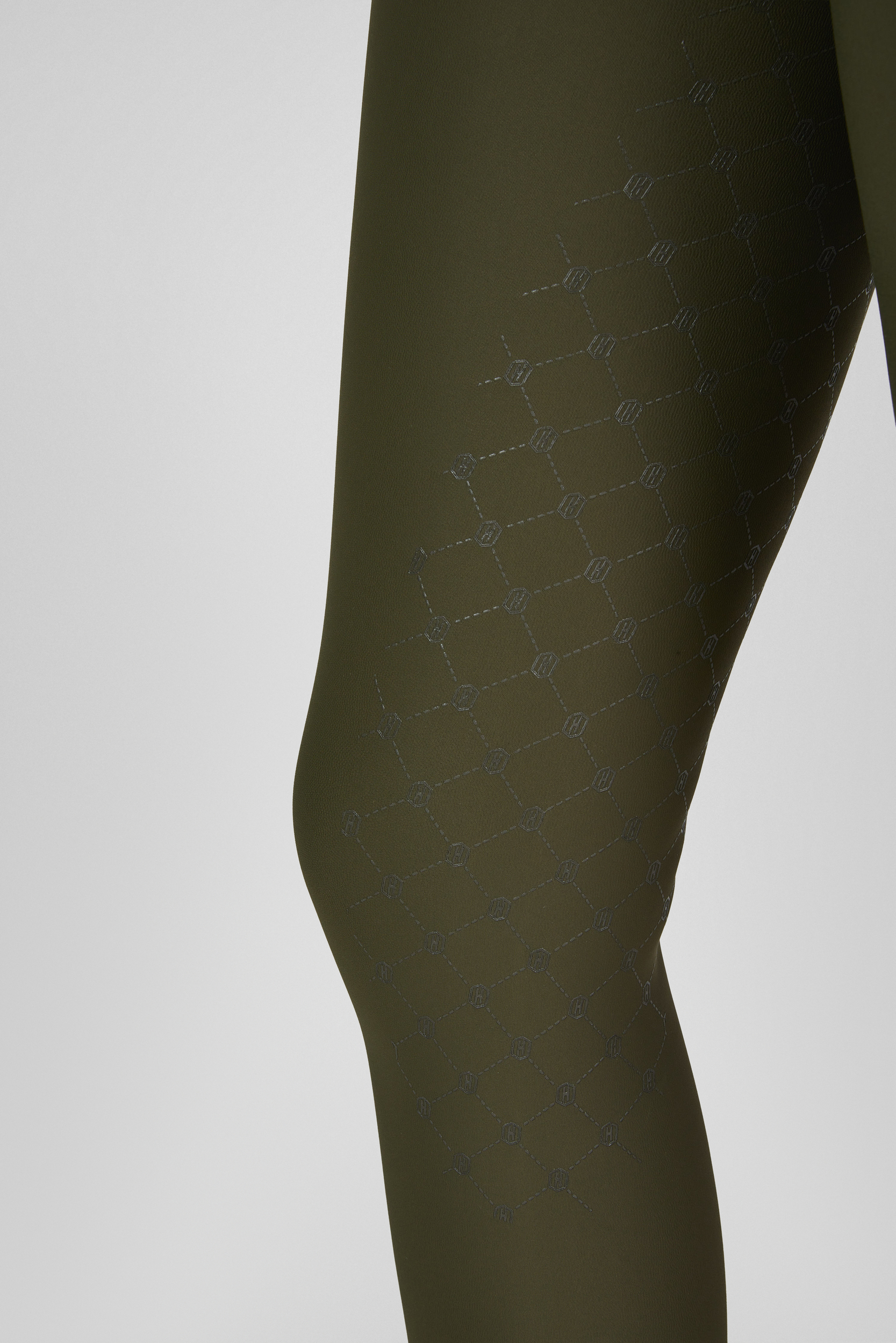Strumpfhose, Olivgrün, Geometriemuster, Blickdicht, Leggings, Olivgrün, Geometrisches Muster, Elastischer Stoff