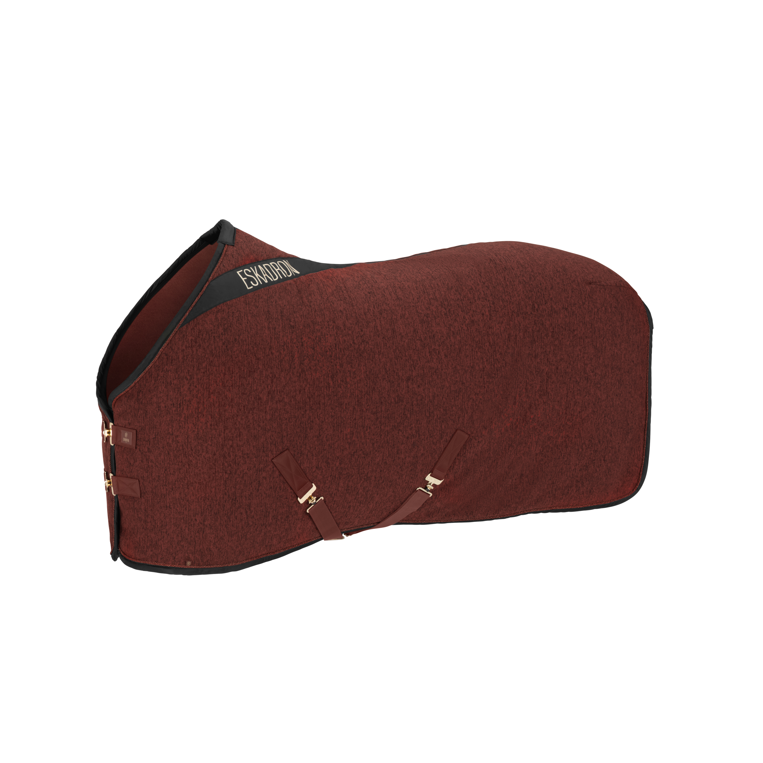 Pferdedecke, Wolldecke, Rotbraun, Tweedstoff, Vorderer Verschluss