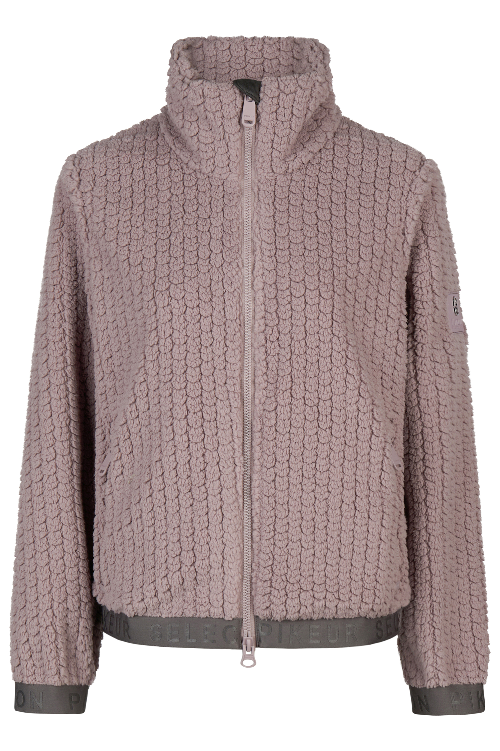 Fleece, Reißverschluss, Bomber, Teddy, Beige, fleece jacket, zip-up, teddy fabric, high neck, cool pink