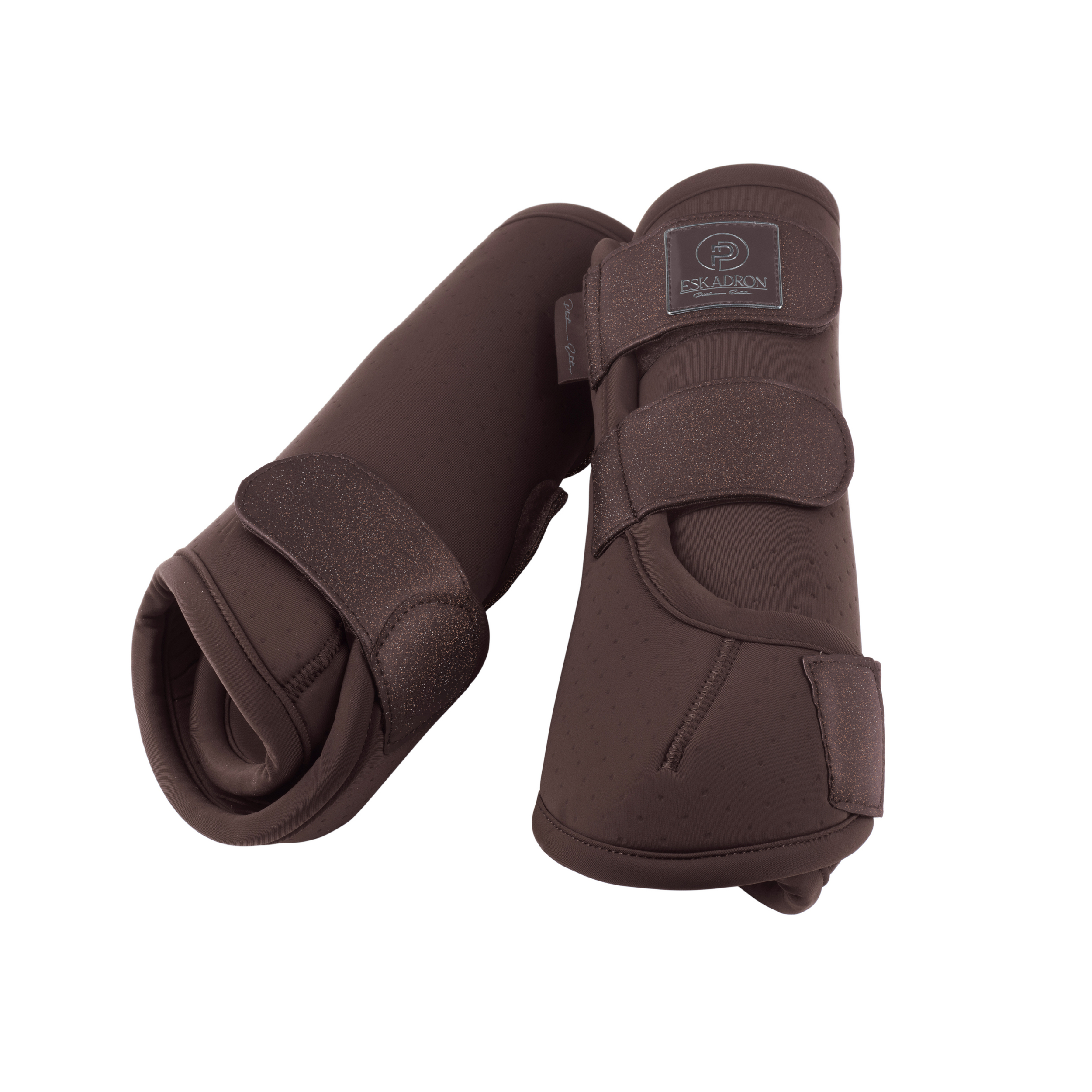 Equesterian Braces, Horse boots, Brown, Velcro straps, Protective gear
